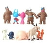 Masha and The Bear Playset 10 Pcs Cupcake Cake Toppers Party Favor 1-3 Tall Mini Figure Toys for Kids 10PCS Masha and The Bear Mini Figures